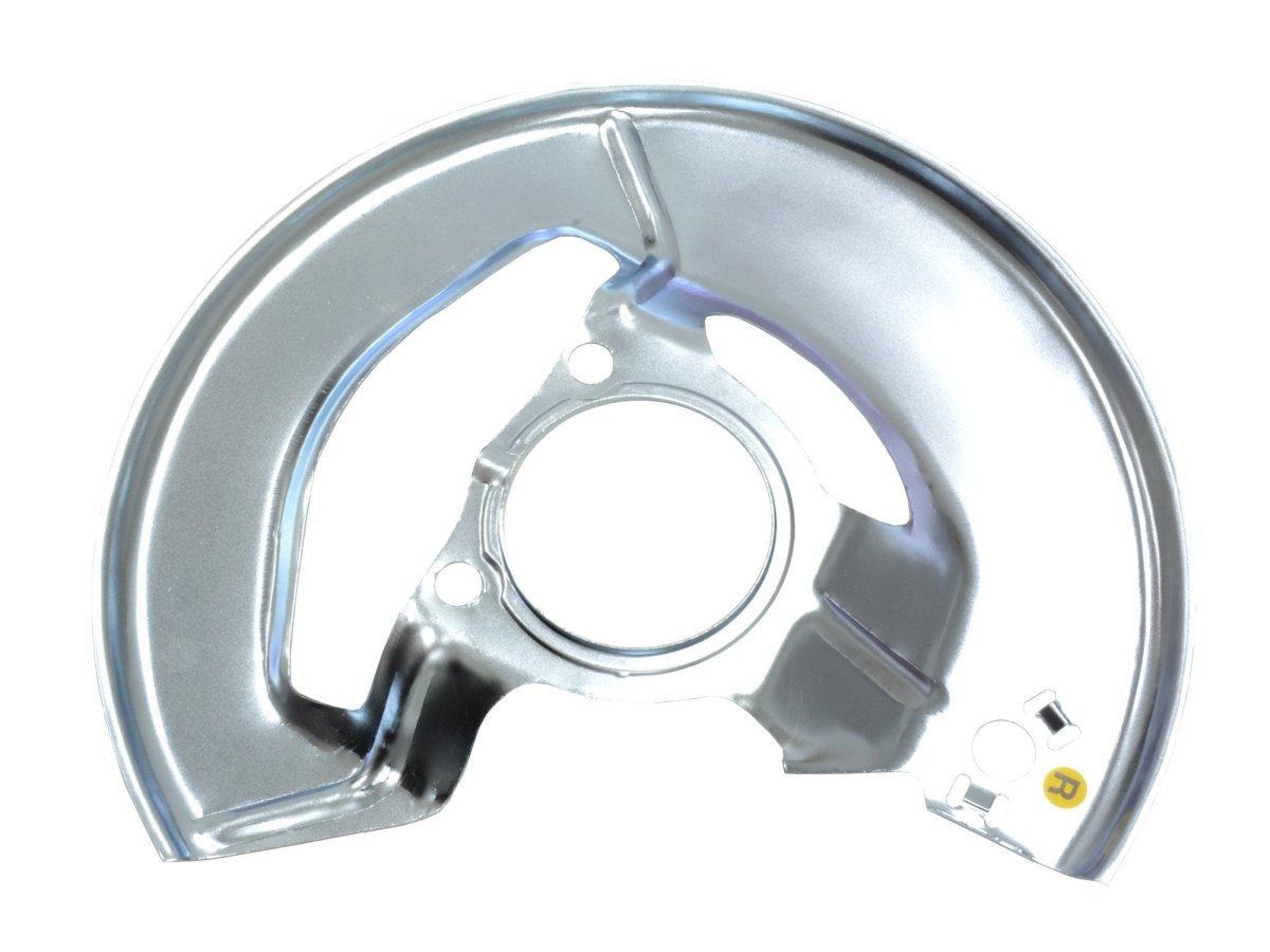 1965-1976 Corvette Brake Dust Shield Right Front Silver Flange Plate 572075r