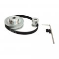 Bemonoc Htd 2gt Timing Belt Pulley Kits Gt2 Closed-loop 200mm 20 Teeth And 60 For 3d Printer Accessories