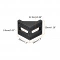 Uxcell 4set Inside Corner Bracket Gusset Kits 38x38x35mm 4040 Angle Connector For European Series Aluminum Profile Black 8 X