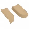 Hecasa Front Door Armrest Cover Panels Compatible With 2009-2015 Honda Pilot Pvc Beige