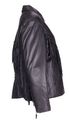 Womens Rose Inlay Leather Motorcycle Jacket With Fringes Size M Md Medium 