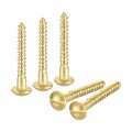 Wood Screws M2 5 X 20mm Slotted Round Head Brass Self-tapping Woodworking Screw 25 Pcs 