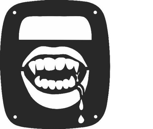 Jeeptails Vampire Fangs Tail Lamp Light Covers For Jeep Cj Or Yj And Tj Wranglers Black Set Of 2