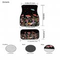 Toaddmos Universal Fit Carpets For Car Floral Butterfly Mushroom Automotive Floor Mat Most Vehicles Auto Driver Foot Pads Full