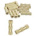 Knurled Insert Nuts 15pcs M4 X 20mm L 6mm Od Thread Printing Brass Female Threadeds Heat Set Insert Embedment