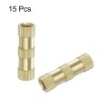 Knurled Insert Nuts 15pcs M4 X 20mm L 6mm Od Thread Printing Brass Female Threadeds Heat Set Insert Embedment