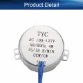 Heyiarbeit Synchronous Motor 50-60hz Ac 110v 15-18rpm Electric Cw Tyc-50 4w Single Flat Shaft For Hand-made School Project