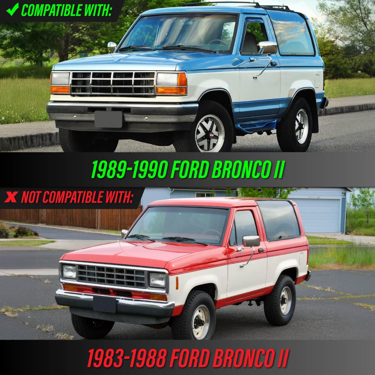 Usr 89-90 Bronco Ii Suv Front Signal Light A Corner Lamps Left Right 4pc Set For 1989-1990 Ford 2 89-92 Ranger Pickup Truck