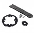 Fits Honda Trx450r O Ring Chain And Sprocket Black 13 39 520x96l