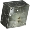 Hubbell-raco 8233 Welded 2-1 8-inch Deep Square Electrical Box With 8 1-inch Side Knockouts 4-inch 