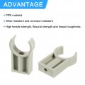 Uxcell 20pcs U-shaped Water Pipe Clamps Ppr Clips U Shaped Clip Fit For 32mm 1 26 Od Pipes 35mm Height Grey