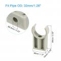 Uxcell 20pcs U-shaped Water Pipe Clamps Ppr Clips U Shaped Clip Fit For 32mm 1 26 Od Pipes 35mm Height Grey