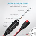 Cllena Car Cigarette Lighter Plug Extension Cable 14awg 45 Amp Connectors Cord For Anderson Powerpole Adapter 10 Feet