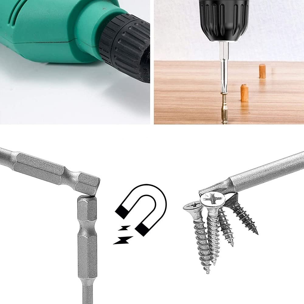 12 Piece Torx Screwdriver Bit Set T6 To T40 1 4 In Magnetic S2 Steel Hex Bits With Handle 75mm Length For Auto Repair And