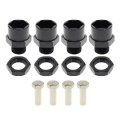 Autokay 4pcs 12mm To 17mm Aluminum Wheel Hex Hub Adapter Conversion Extension For Rc Car
