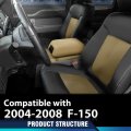Center Console Armrest Lid Cover For Ford F150 2004-2008 Beige Pebble Interior Fits Models With Floor Shifter Part Number