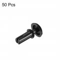 Uxcell Push Clip Rivet 3mm X 6 6mm Pcb Circuit Panel Nylon Fastener Black 50 Pcs