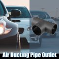 50mm T Piece Duct Airing Connector Straight Heater Duct Joiner Pipe Black
