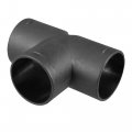 X Autohaux 50mm T Piece Duct Airing Connector Straight Heater Duct Joiner Pipe Black