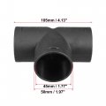 X Autohaux 50mm T Piece Duct Airing Connector Straight Heater Duct Joiner Pipe Black