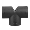 X Autohaux 50mm T Piece Duct Airing Connector Straight Heater Duct Joiner Pipe Black
