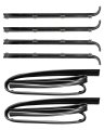 Front Door Window Weatherstrip Kit Fit For Ford F150 F250 F350 1987-1997 Molding Sweep Felt Trim Seal Replace E7tz1521452a 
