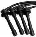 Vms Racing 90-97 10 2mm High Heat Performance Ignition Spark Plug Wires Set In Black Compatible With Honda Accord 2 2l F22a1