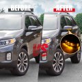X Autohaux 1 Pair Car 3 Led Front Left And Right Side Mirror Turn Signal Light 87613-2p000 87623-2p000 For Kia Sorent 2012-2015