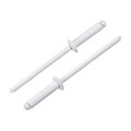 100pcs 1 8 X1 2 Aluminum Blind Rivets Grip And Steel Mandrel Dome Head Long Split For Metal Furniture Automotive White 