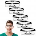 Puzyun 5-pack Black Safety Goggles Clear Anti-fog Anti-scratch Glasses Eyes Protection Protective Eyewear 
