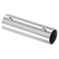 1pcs 2-way Straight Pipe Fitting Connector Fit 1 Inch 25mm Od Stainless Steel 120mm Length Structural Chain Link Fence Clamp 