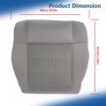 Gray Cloth Seat Cover Front Driver Bottom Replacement For 2007-2012