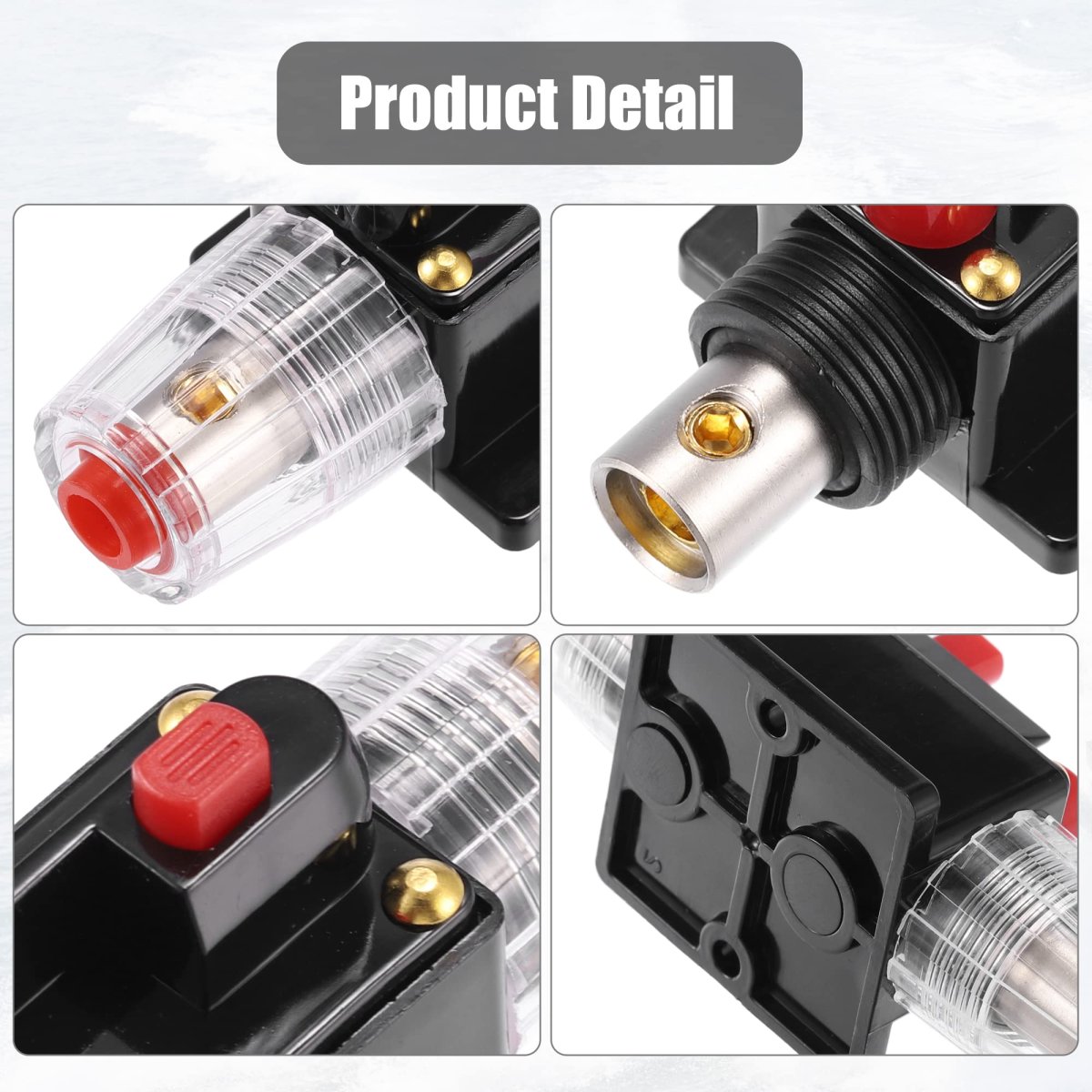 Manual Reset Car Circuit Breaker 20amp Dc 12v To 48v Waterproof Inline Fuse Holder Protector For Boat Trucks Rv Atv And Audio