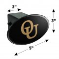 Oakland University Secondary Logo Oval Tow Trailer Hitch Cover Plug Insert