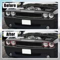 4pcs Front Red Headlight Cover Bezel Trim Decoration Car Exterior Accessories For Dodge Challenger 2015-2020