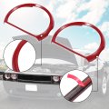 4pcs Front Red Headlight Cover Bezel Trim Decoration Car Exterior Accessories For Dodge Challenger 2015-2020