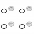Brake Master Cylinder Reservoir Sight Gasket Set 4 Pcs Glass Lens Kit For Motorcycle Scooter Atv Dirt Bike Universal Fit 18mm 0 