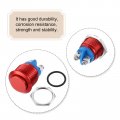 Uxcell Latching Metal Push Button Switch 16mm Mounting Dia 1no Spst Red Led Light High Round Head 1pcs