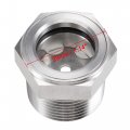 Uxcell Oil Liquid Level Gauge Sight Glass 3 4 Npt Male Threaded 304 Stainless Steel Air Compressor Fittings Silver Tone