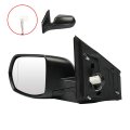 Black Driver Side View Mirror Textured With Power Adjustment Compatible For 2012-2016 Honda Cr-v 76250t0aa01