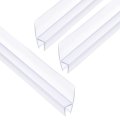 Shower Door Side Seal H-type Sweep For 1 4 Glass 47 Long 15 7 X 3 Pcs Section Segmented Frameless Strip Stop Leaks Clear 