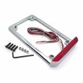 Smt-universal Compatible With Suzuki Kawasaki Harley 3-inch Chrome Led License Plate Frame Motorcycle B00zzlhceg