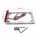 Smt-universal Compatible With Suzuki Kawasaki Harley 3-inch Chrome Led License Plate Frame Motorcycle B00zzlhceg