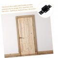 Doitool 1 Set Hanging Code Tool Closed Bar Bracket Cabinet Doorricade Bar Holder Brackets Mounted Stopper Stainless Steel