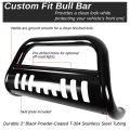 Auto Dynasty Compatible With Ford F150 Expedition 3 Inches Black Bull Bar 6 Housing Amber Lens Fog Lights