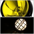 Auto Dynasty Compatible With Ford F150 Expedition 3 Inches Black Bull Bar 6 Housing Amber Lens Fog Lights