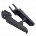 Newyall Black Front Rider Footrest Foot Pegs Bracket Set