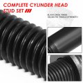 12-point Engine Cylinder Head Style Bold Stud Nuts Set For Honda Civic D16y5 D16y7 D16y8 Engines Models 96-00
