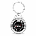 Ipick Image For Chevrolet Camaro Zl1-1le Real Black Carbon Fiber Chrome Roundel Metal Case Key Chain Keychain Official Licensed