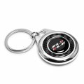 Ipick Image For Chevrolet Camaro Zl1-1le Real Black Carbon Fiber Chrome Roundel Metal Case Key Chain Keychain Official Licensed